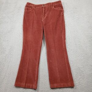 St John's Bay Women's 10 Bootcut Corduroy Pants Rust Red Stretch‎